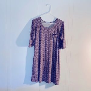 Ten Tomorrow burgundy and grey dress in Med